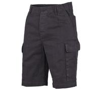 MFH Brand German military style shorts black bermuda sturdy ripstop cotton NEW