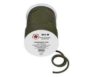 MFH Commando Paracord Rope 7mm Dia 60m OD Green Military Cadet