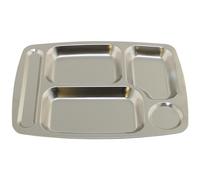 MFH Stainless Steel Canteen Tray 5 Compartments