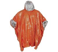 MFH Emergency Thermal Foil Poncho Orange Waterproof Camp Hiking