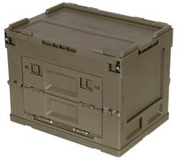 MFH Foldable Plastic Box 20L Outdoor Military Storage Equipment OD Green