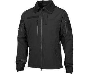 MFH High Defence Softshell Jacket Military Army Duty Security Airsoft Mens Black