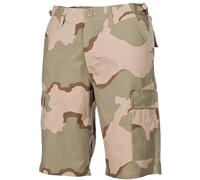 MFH Mens Bermuda US BDU Patrol Cargo Shorts Cotton Ripstop 3-Colour Desert Camo