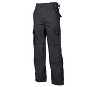 MFH Men's Commando Trousers Smock Ripstop Black Size XXL