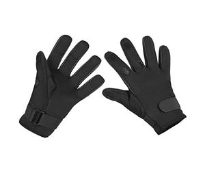 MFH Men's Mesh Neoprene Gloves Black