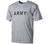 MFH Men's T-Shirt Grey with Army Print Size XL