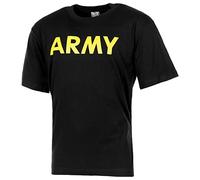 MFH Men's T-Shirt with Army Print Black