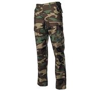MFH US BDU Combat Trousers Mens Hiking Military Outdoor Cargo Woodland Camo