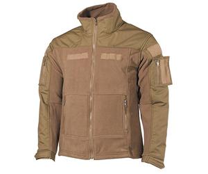 MFH Men's US Combat Fleece Jacket Coyote