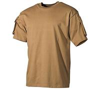 MFH Men's US Short Sleeved T-Shirt with Sleeve Pockets Coyote Size S