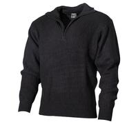 MFH Navy Sweater Acrylic Mens Warm Everyday Pullover Cadet Duty Military Black