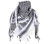 MFH PLO Neck scarf with fringe shemagh (Black/White/115x110 cm)