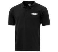 MFH Polo Shirt with Security Print Mens Urban Outdoor Tactical Excersise Black