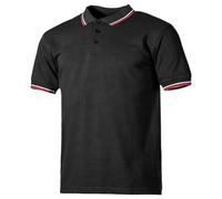 MFH Pro Company Polo Shirt With Red And White Stripes Black Size Large