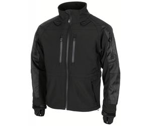 MFH Protect Softshell Jacket Army Police Tactical Duty Waterproof Mens Black