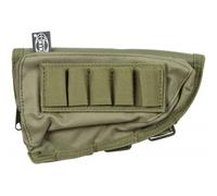 MFH Rifle Stock Butt Cheek Pad Ammo Pouch Green Airsoft Shooting
