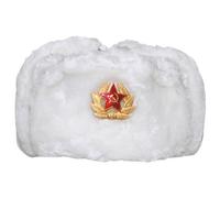 MFH Russian Winter Cap White with Badge Size L