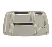 MFH Stainless Steel Canteen Tray 5 Compartments