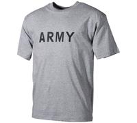 Mfh T-Shirt Grey With Army Print Size Small
