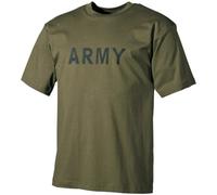 Mfh T-Shirt Olive With Army Print Size Xx Large