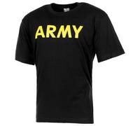 Mfh T-Shirt With Army Print Black Size Large