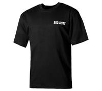 MFH T-Shirt with Security Print Mens Outdoor Tactical Urban Security Black