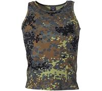 MILITARY MENS TANK TOP COMBAT VEST ARMY SINGLET BW FLECKTARN CAMOUFLAGE S-XXL