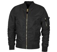 MFH US Airforce MA1 Jacket Mens Lightweight Casual Urban Windbreaker Warm Black