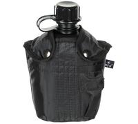 MFH US Army Plastic Canteen 1L with Screw Cap Outdoor Black