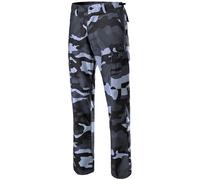 MFH US BDU Combat Trousers Mens Hiking Work Outdoor Army Cargo Trekking Skyblue