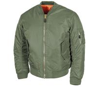 MFH US MA1 Flight Jacket Mens Lightweight Urban Casual Windbreaker Warm OD Green