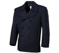 MFH US Pea Coat Mens Reefer Jacket Military Wool Navy Warm Marine Army Blue