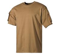 Mfh Us Short Sleeved T-Shirt With Sleeve Pockets Coyote Size X Large