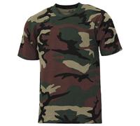 MFH US Streetstyle T-Shirt Mens Workout Army Tactical Military Woodland Camo