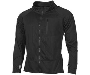 MFH US TACTICAL SOFT SHELL JACKET MENS ARMY COMBAT TOP BASE LAYER SHIRT BLACK