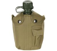 MFH Water Bottle Canteen 1 ltr Coyote Tan Plastic Hydration Pouch