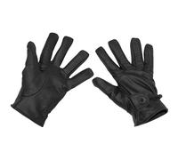 MFH Western Leather Gloves Lined Army Tactical Security Work Outdoor Warm Black