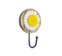 MfhdgXAvs Sunflower Wall Hooks 1Pcs Boho Flower Hook for Wall, Room Decor for Girls, Cute Towel/Coat Hooks, Vintage Wooden Key Holder for Bathroom, Nursery & Kitchen (1, B)