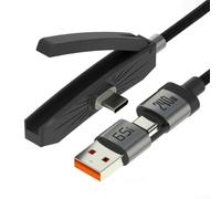 MFi Certified 240W Dual Type C Cable Fast Charge for Braided Data for Carplay for iPhone 1.8M