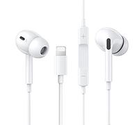 MFi Certified Lightning Earphones for iPhone, In-Ear Stereo Headphones with Microphone and Volume Control, HiFi Audio Noise Isolating Earbuds Compatible with iPhone 14/13/12/SE/11/XR/XS/X/8/7