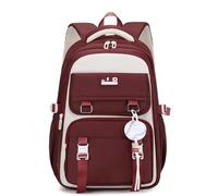 Mfikaryi Kids Girls Backpacks Plain School Bag Girls Backpack for School, A#70 Red, L, Daypack Backpacks