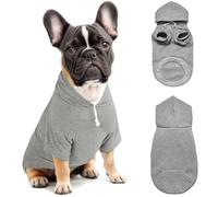 Mfiker Dog Hoodie Fall Winter Small Dog Sweatshirt,Small Dog Sweater with Leash Hole and Pocket,Hoodie Sweatshirt Sweater Clothes for Boys Girls Small Medium Puppy Dogs Cat (Grey Dog Hoodie, Large)