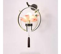 MFJGHU Flower Wall Lamps Resin Interior Sconces with E27 Base Mounted Light for Dining Room Corridor(Pink-1)