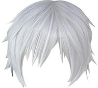 MFKaish Cosplay wig for Jujutsu Gojo Satoru Silver white
