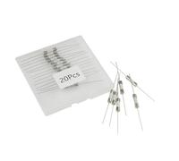 MFLAMO T3.15A Fuses T3.15AH250V Ceramic Axial Lead Fuse 5x20mm/0.2''x0.79'' Delay Slow Melting 3.15AMP 250V Delay Fuse Packag in a Clear Environmental Protection Plastic Box (20PCS), Silver