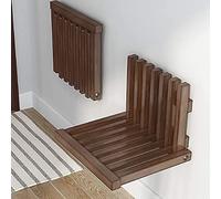 MFLASMF Folding Solid Wood Shower Bench Seat, Foldable Wooden Wall-mounted Chair Fold Up Bathroom Stool Seating Chair, Invisible Wall Hanging Chair Stool for Shower Seat for Inside Shower