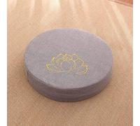 MFLASMF Japanese-style Futon Cushion, Round Thick Detachable Seat Cushion Meditation Pad Floor Cushion Suitable for Indoor Outdoor-40x40x6cm(16x16x2inch)-light grey