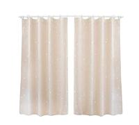 MFLASMF Kids Room Blackout Curtains, Stars Pattern Printed Pencil Pleat Top Window Darkening Drapery for Bedroom Nursery Playroom Home Decor 2 Panels,beige,100x130cm