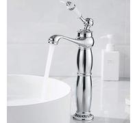 MFLASMF Kitchen Taps Faucet， Tall Basin Sink Faucet, Single Handle Water Taps, Bathroom Faucet,Antique/Silver Tap, Kitchen Garden Decorative Bibcock，Silver (Color : Silver)