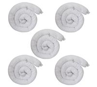 MFLCBK Oil Only Absorbent Sock Reusable Each 3mx12.7cm(10’ X 5”) (L X Dia.) Polypropylene Absorbent Boom Snake for Oil,Fuel,Hydrocarbon Based Fluids, Repels Water(Size:Pack of 5,Color:white)